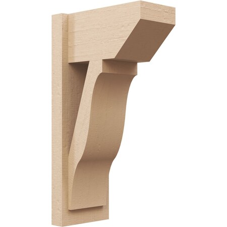 Ekena Millwork 8-in W x 14-in D x 26-in H Funston Slat Rough Cedar Woodgrain TimberThane Outlooker, Primed Tan OUTUR080X14X26FST24RCPR